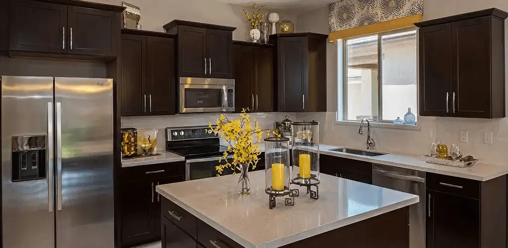 Cabinet painting results with freshly painted kitchen cabinets in Bloomington, IN