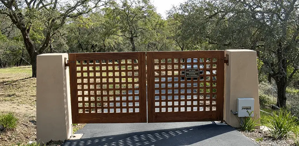 Driveway gate installation for a residential property in Bloomington, IN