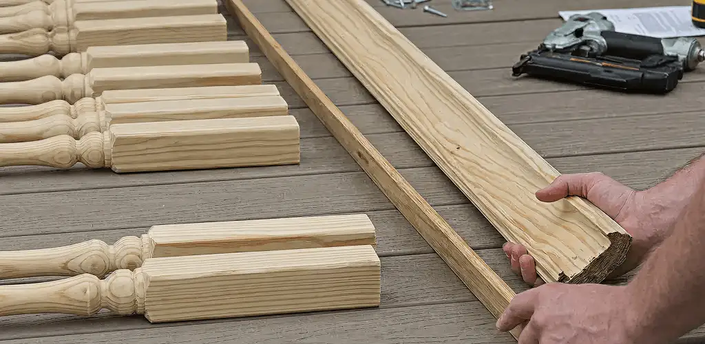 Handrail installation materials and wood components for stair rail work in Bloomington, IN